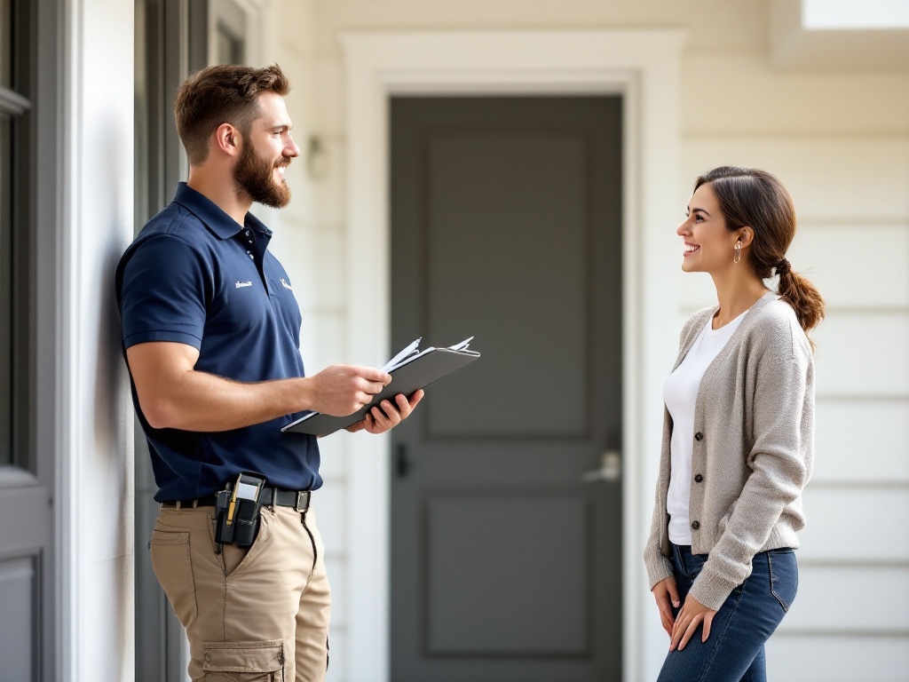 Pest Control in Framingham, MA Technician inspecting a home for pests